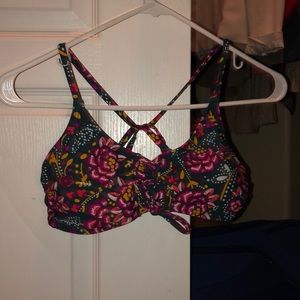 Flower pattern bikini top